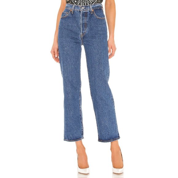 Levi's Ribcage Straight Jeans in Georgie - Picture 1 of 5
